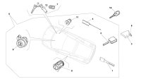 400837246C-MAIN KEY WITH VARIABLE CODE TRANSPONDER FOR RADIO CONTROL CENTRAL LOCKING SYSTEM