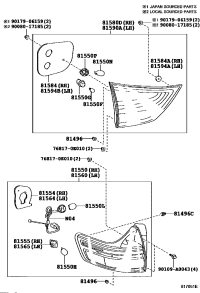 814960E020-GUIDE, REAR COMBINATION LAMP