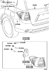 815500E030-LAMP ASSY, REAR COMBINATION, RH