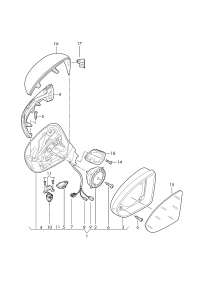 3G1857507EM-Cover, outer mirror