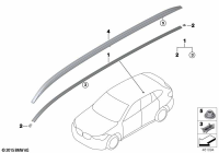 51137350921-Rack, aluminum satin roof, rh/lh