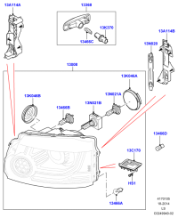 LR052391-Head lamp assy