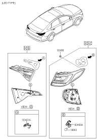 92401E5000-LAMP COMBI REAR LH
