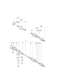 180407271AD-Swing shaft with cv joint