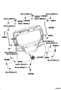 6895058181-STAY ASSY, BACK DOOR, RH