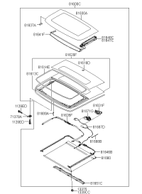 816002V5008M-PANORAMA ROOF ASSY