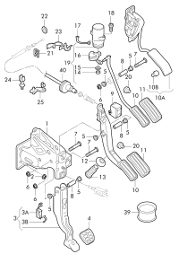 1J1721115AA-Bracket-pedal mechanism
