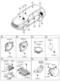 96360B8100-SPEAKER ASSY-RR,LH