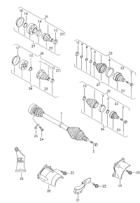 8E0498203-BELLOW SET DRIVE SHAFT-TOUAREG