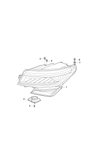 56G941077-LED HEADLIGHT/718 BOXTER