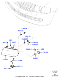 AL7Z13008A-Head lamp assy