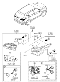 92401A1100-LAMP COMBI REAR LH