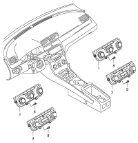5K0907044EA-Display and operation unit and control unit of electronic control air conditioner for vehicles with