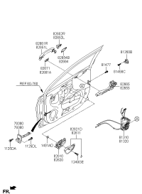 79380D0000-CHECKER ASSY-FR DOOR