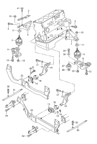 8E0199382AJ-MOUNTING ENGINE RHT-A6