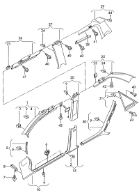 8E08682034PK-Trim, a pillar (black)
