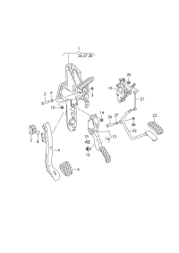 8D1723173B-Cover, brake pedal cover