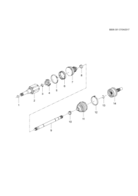 26215354-Package, front wheel drive in cv joint (incl 1-8)
