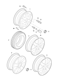 WHT003319A-Bolt, immobilizer wheel