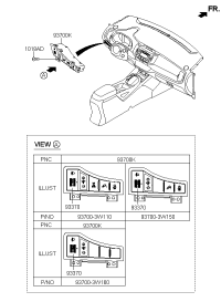 933703W000WK-SWITCH ASSY-HEADLAMP LEVEL