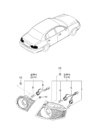 924013F080-LAMP COMBI REAR LH