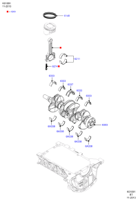 CN1G6A338BBA-Bearing-crankshaft main/yellow