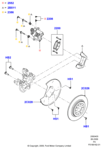 8A8Z2200A-BRAKE SHOE SET RR -L319