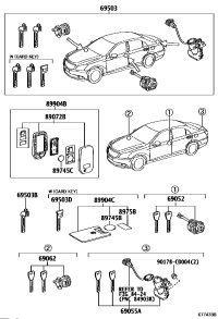 690520N020-CYLINDER & KEY SET, DOOR LOCK, LH