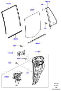 LR031731-Lifter assy-window