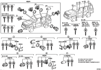 6905633190-CYLINDER & KEY SET, GLOVE COMPARTMENT LOCK