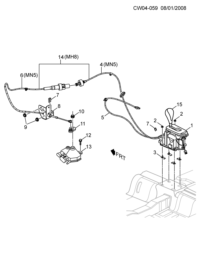 9046275-Cable set, a/t park lock
