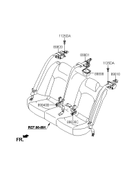 89850D6000WK-S/BELT ASSY-RR, CTR