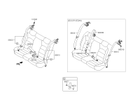 89830B5000ED-BUCKLE ASSY-RR S/BELT,LH