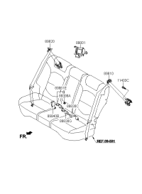 89820H3000WK-S/BELT ASSY-RR RH
