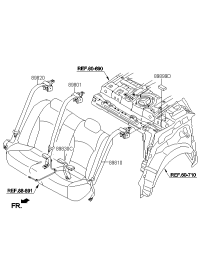 898304M000WK-BUCKLE ASSY-RR S/BELT,LH