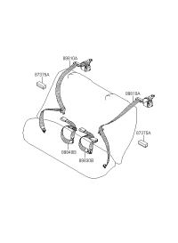 898100R000XU-S/BELT ASSY-RR LH