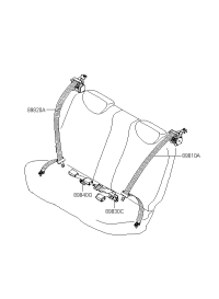 898100M000XU-S/BELT ASSY-RR LH