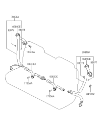 89820080008M-BELT ASSY-REAR SEAT,RH