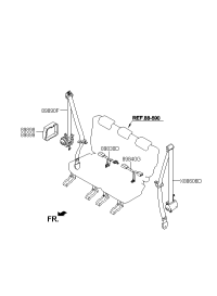 8983003000WK-BUCKLE ASSY-RR S/BELT,CTR