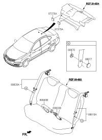 898300Q000VYF-BUCKLE ASSY-RR S/BELT,LH