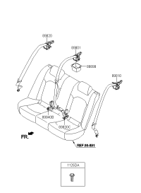 89850C3000TRY-S/BELT ASSY-RR, CTR