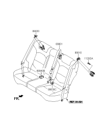 89810C9100NNB-S/BELT ASSY-RR,LH