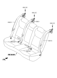 89810F0000TRY-S/BELT ASSY-RR,LH