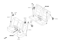 89830A1000RYN-2ND SEAT BUCKLE LH