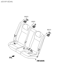 89850F9000TRY-S/BELT ASSY-RR, CTR