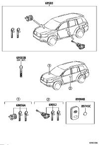 690520E050-CYLINDER & KEY SET, DOOR LOCK, LH