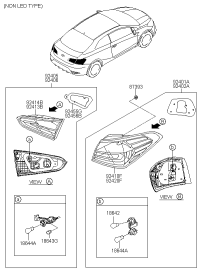 92401A7520-LAMP COMBI REAR LH