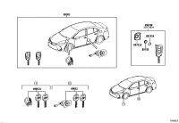 6905202630-CYLINDER & KEY SET, DOOR LOCK, LH
