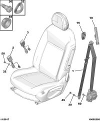 96730206DS-Buckle, pretensioner seatbelt