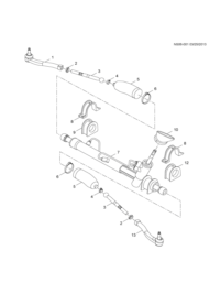 9063349-Kit (7 parts), tie rod end